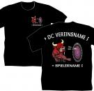 Dartshirt Darthemd Dartmotiv Roter Stier Bulle Dartvereine Wunschname Flights